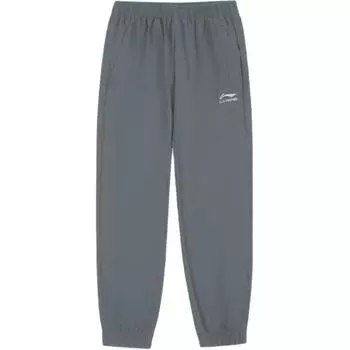 Li-Ning Breathable Casual Outdoor Lightweight Simple Cuffed Versatile Mid-Rise Knitted Sports Pants Men pants Thunderstorm-Gray AYKT707-2 S