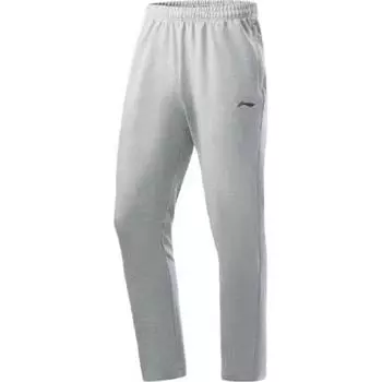 Li-Ning Breathable Loose Mid-Waist Straight Leg Casual Pants Men bottoms Light-Gray AKLUA01-2 S