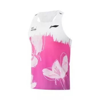 Li-Ning Breathable Quick-Dry Slim Fit Outdoor Knitted Sports Competition Vest Summer Men Tops AAYV089-1 XL