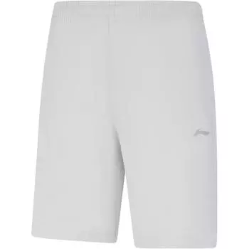Li-Ning Breathable Solid Color Mid-Rise Drawstring Straight Leg Casual Shorts Men shorts Light-Gray AKSV635-10 M