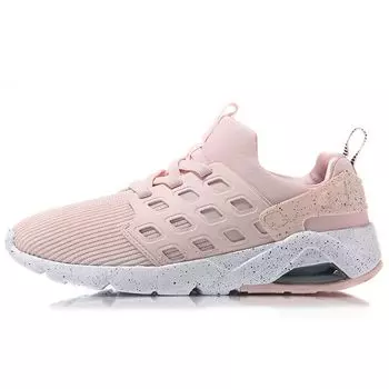 Li Ning Bubble Ace Half Palm Air Cushion Интегрированная трикотажная спортивная обувь Женские кроссовки Розовые Белые AGLM022-3 35