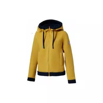 Li Ning Буква Бренд Логотип Печать Молния Флис Толстовка Женская верхняя одежда Желтый AENR006-2 L