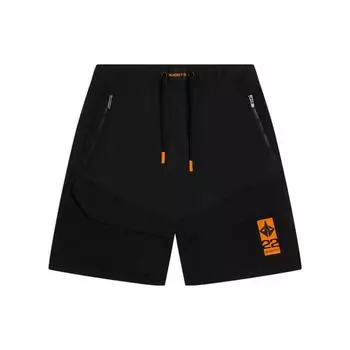 Li Ning Butler Logo Print Drawstring Straight Leg Casual Shorts Men shorts Black AKSS593-1 M