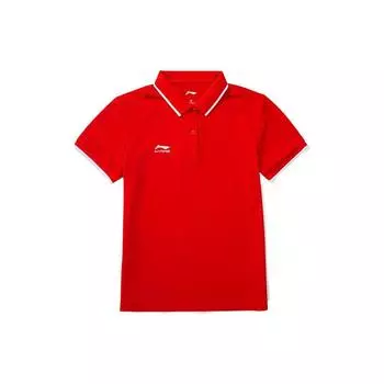 Li Ning быстросохнущая дышащая спортивная рубашка-поло для женщин, красные APLQ068-4 S