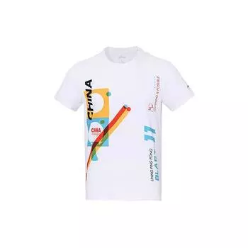 Li-Ning Быстросохнущая впитывающая пот футболка Cultural для мужчин, топы, белая AHSS215-1 2XL