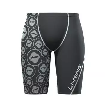 Li-Ning Быстросохнущие пляжные шорты большого размера с пятью точками, мужские купальники, черные LSXR949 L