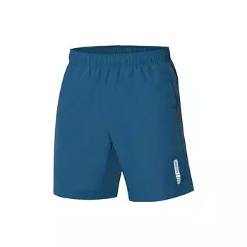 Li-Ning Быстросохнущие прохладные дышащие однотонные шорты с логотипом прямого покроя для фитнеса, мужские шорты темно-синего цвета AKST617-3 3XL
