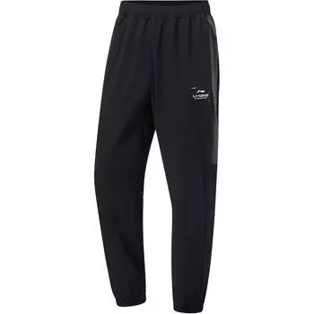 Li-Ning Быстросохнущие удобные универсальные трикотажные спортивные брюки мужские низ черного цвета AYKU105-1 S