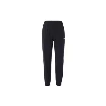 Li-Ning Быстросохнущий тонкий тканый трикотажный материал Ice Silk для фитнеса, бега, мужские брюки черного цвета AYKT655-1 S