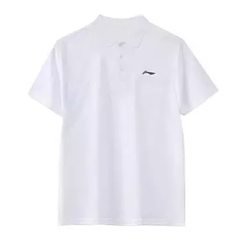 Li-Ning Campus Series Cotton Comfortable Breathable Short Sleeve Polo Shirt Men Polo Shirts White YPLU073-1 S