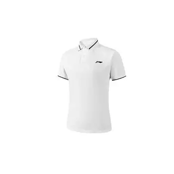 Li-Ning Campus Series Logo Print Quick-Dry Short Sleeve Polo Shirt Men Polo Shirts White YPLT041-1 L