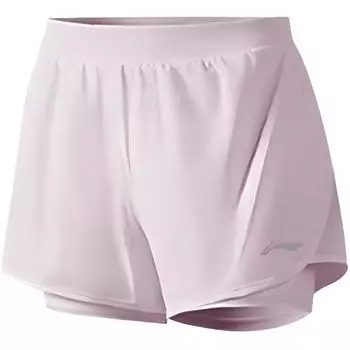Li-Ning Campus Series Quick-Dry Yoga Running Training Shorts Women Shorts Lotus-Pink Purple YKSU100-2 M