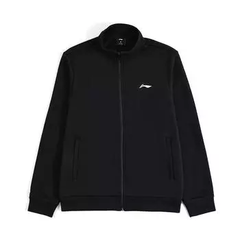 Li-Ning Campus Series Stand Collar Solid Color Casual Sports Cardigan Sweatshirt Men sweatshirt Black YWDV349-1 S