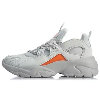 Li Ning Cang Lan легкие модные повседневные туфли женские кроссовки морозно-белого цвета AGLQ024-4 36