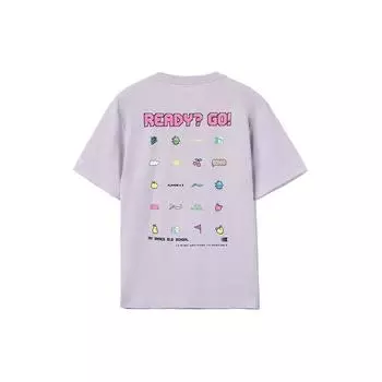 Li Ning Cartoon Pixel Print Sports Футболка унисекс Топы Moonlight-Purple AHSRB36-6 XL