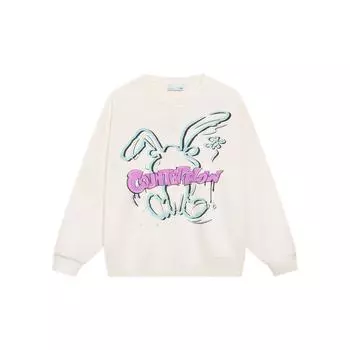 Li-Ning Повседневный пуловер с рисунком кролика с рисунком унисекс, топы Off-White AWDT527-1 L