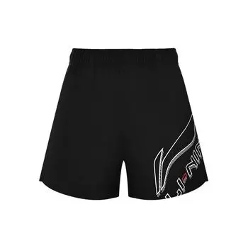 Li-Ning Casual Breathable Sports Mid-Waist Straight T-Shirt Unisex Tops Black AAPT058-4 S