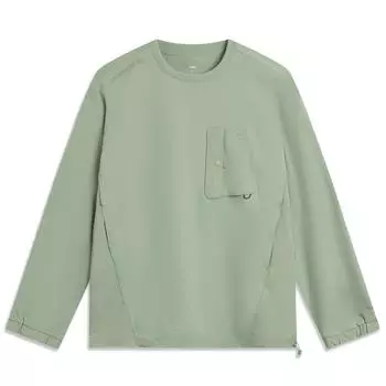 Li-Ning Casual Minimalist Round Neck Pullover Solid Color Loose Fit Sports Long Sleeve T-Shirt Men Tops ATLV283-3 S