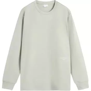 Li-Ning Casual Minimalist Solid Color Round Neck Pullover Loose Long Sleeve T-Shirt Men Tops Dusty-Green ATLV061-3 S