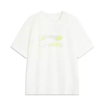 Li-Ning Casual Minimalist Solid Color Round Neck Pullover Short Sleeve T-Shirt Men Tops Off-White AHSV161-1 L