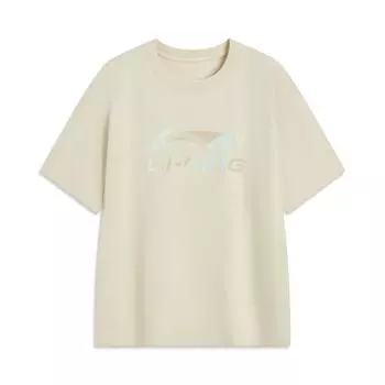 Li-Ning Casual Minimalist Solid Color Round Neck Pullover Short Sleeve T-Shirt Men Tops Coastal-Gray AHSV161-7 S