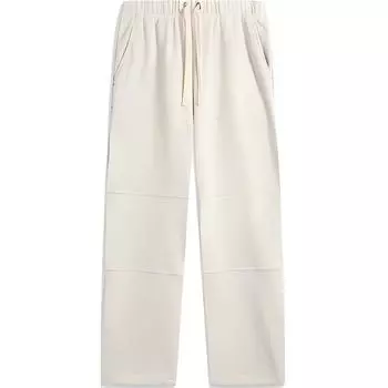 Li-Ning Casual Simple Solid Color Straight Leg Knitted Sports Pants Men bottoms White AKLV191-1 XL