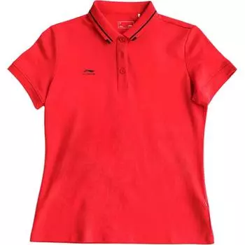 Li-Ning Casual Simple Sports Pullover Comfortable Versatile Short Sleeve Polo Shirt Women tops APLV060-7 M