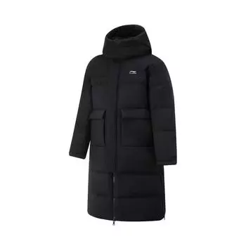 Li-Ning Casual Warm Hooded Down Jacket Men Outerwear Black AYMU683-1 XL