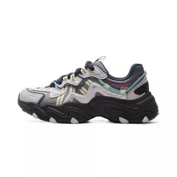 Li-Ning Cat Paw Lite 2 Классические универсальные ретро толстая подошва нескользящие износостойкие увеличенные низкие папины туфли женские кроссовки AGCV030-1 37