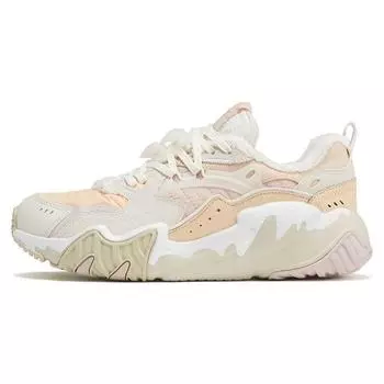Li-Ning Cat Paw Lite Удобные универсальные амортизирующие нескользящие низкие повседневные туфли женские кроссовки оранжевые белые AGCS352-3 36