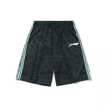 Li Ning CBA All-Star свободные баскетбольные трикотажные повседневные спортивные шорты мужские шорты черные AAPQ121-1 S