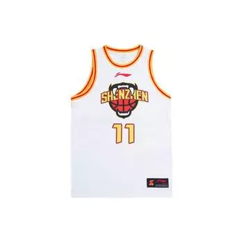 Li Ning CBA Alliance Баскетбольная майка SW Fan Edition сезона 2021-2022 гг. Shenzhen Team Shen Zhi Jie 11 Домашняя мужская майка Стандартно-белая AAYR697-1 M
