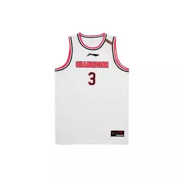Li-Ning CBA Alliance Edition SW Fan Version Сезон 2021-2022 гг. Команда Гуандун Ху Минсюань Нет. Мужские футболки для баскетбола 3 Home, белые AAYR447-1 XXXL