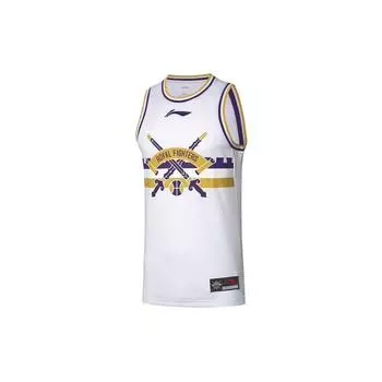 Li-Ning Баскетбольная майка CBA League Edition сезона 2020-2021 Beijing Royal Fighters Домашняя версия Мужские топы белого цвета AAYQ399-1 L