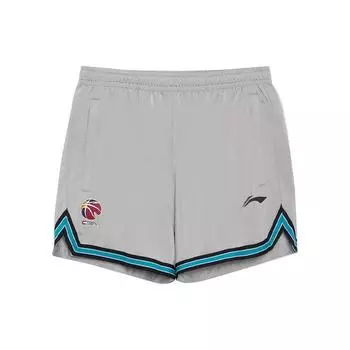 Li Ning CBA Professional Basketball Series трикотажные свободные спортивные повседневные шорты мужские шорты серебристо-серые AAPR407-2 L