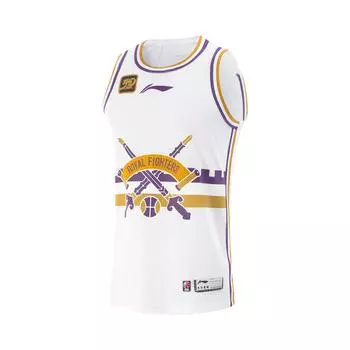 Li Ning CBA Series 24-25 Season Beijing Enterprises Fan Edition дышащая удобная быстросохнущая баскетбольная майка мужская спортивная одежда AAYU481-1 L