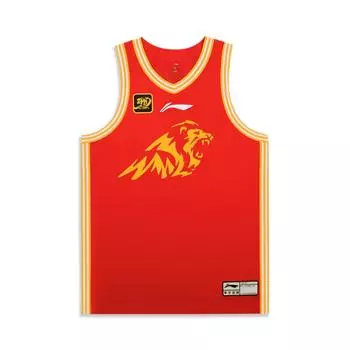 Li Ning CBA Series 24-25 Season CBA Zhejiang Guangsha Fan Edition пуловер с V-образным вырезом и принтом логотипа без рукавов баскетбольная майка мужская майка красный AAYU539-1 2XL