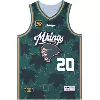 Li Ning CBA Series 24-25 Сезон Nanjing Tongxi Fan Edition Логотип Повседневный Удобный Буквенный Спортивный Баскетбольный Джерси Мужской Джерси Eden-Зеленый AAYU863-1 M