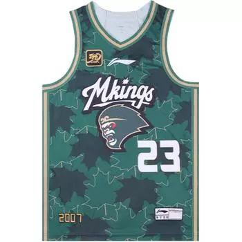 Li Ning CBA Series 24-25 Сезон Nanjing Tongxi Fan Edition Логотип Повседневный Удобный Буквенный Спортивный Баскетбольный Джерси Мужской Джерси Eden-Зеленый AAYU861-1 M