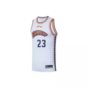 Li Ning CBA Series Ding Yan Yu Hang Shanghai Team Джерси с напечатанными буквами и круглым вырезом пуловер баскетбольный жилет мужской джерси AAYS647-1 S