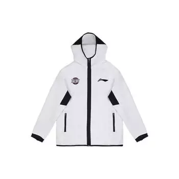 Li Ning CBA Series Guangzhou Team Casual Sports Zip-Up Hoodie Jacket Men Jackets Black AWDTD49-2 L