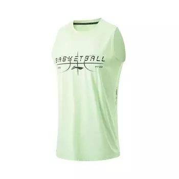 Li Ning Cba Series Ice Feel Sweat Absorbing Comfortable Sports Casual Simple Basketball Jacket Men Tops Dynamic-Green AVSU033-6 M