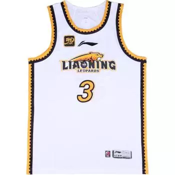 Li Ning CBA Series Logo Print Удобная повседневная баскетбольная майка для соревнований Alliance Edition 24-25 сезона Liaoning Team Zhao Jiwei 3 AAYU713-1 M