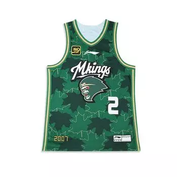 Li Ning CBA Series Printed Letter V Neck Удобная дышащая универсальная повседневная баскетбольная майка для мужчин майка Eden-Green AAYUA55-1 S