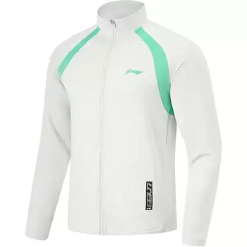 Li Ning CBA Series Professional Basketball Color Block Zip воротник Удобная дышащая спортивная толстовка с капюшоном Мужские толстовки с капюшоном Светло-серый AWDU465-3 3XL