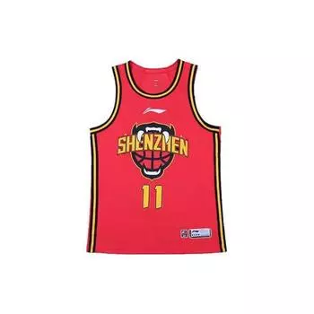 Li Ning CBA Series Professional Basketball Fan Edition 23-24 Shenzhen Marco Polo Team Classic Shen Zhi Jie 11 баскетбольная майка мужская майка AAYTB97-2 S