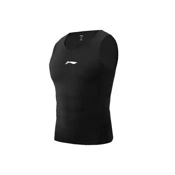 Li Ning CBA Series Professional Basketball Logo Легкий дышащий быстросохнущий жилет для мужчин, жилеты черного цвета AUDU115-2 M