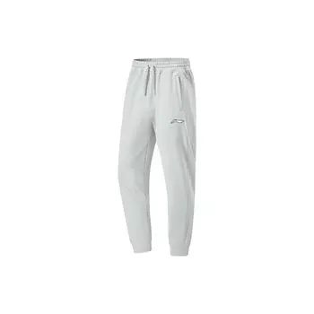 Li-Ning CBA Series Professional Basketball Sweatpants With Elastic Cuffs And Quick-Dry Fabric Men Bottoms Asphalt-Grey AKLT883-4