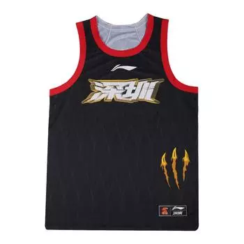 Li Ning CBA Series Shenzhen Team Удобный дышащий спортивный баскетбольный жилет с круглым вырезом для мужчин, жилеты синего цвета AAYT881-1 S