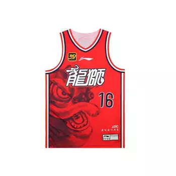 Li Ning CBA Series спортивная удобная дышащая баскетбольная майка классическая версия 24-25 сезона Guangzhou Long Lions Team Jiao Boqiao 16 AAYUA47-1 M